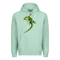 Seafoam Green Lizard Illustrations Premium Hoodie - LillyAllenDesigns