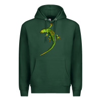 Sports Green Green Lizard Illustrations Premium Hoodie - LillyAllenDesigns