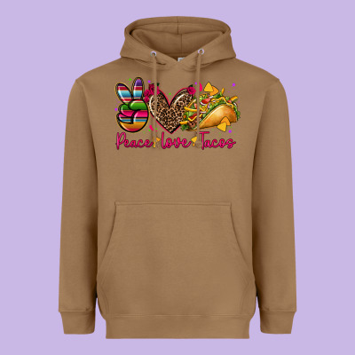 Peace Love Tacos Heavyweight Hoodie Designed By Cts Tumbler Store