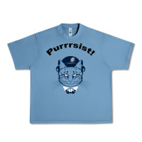 Pebble Blue Purrrsist Urban Heavy Tee - Bettercallsaul
