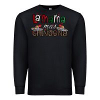 Black la mama mas chingona Premium Sweatshirt - CowhideDigitalArt