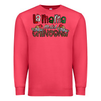 Cardinal la mama mas chingona Premium Sweatshirt - CowhideDigitalArt