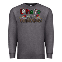 Charcoal Heather la mama mas chingona Premium Sweatshirt - CowhideDigitalArt