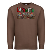 Chestnut la mama mas chingona Premium Sweatshirt - CowhideDigitalArt