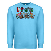 Ocean Blue la mama mas chingona Premium Sweatshirt - CowhideDigitalArt