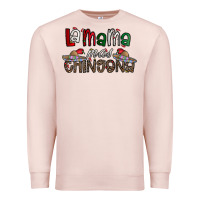 Pale Pink la mama mas chingona Premium Sweatshirt - CowhideDigitalArt