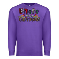 Purple la mama mas chingona Premium Sweatshirt - CowhideDigitalArt