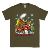 Army Green merry christmas polar express Classic Tee - Zillion Design Studio