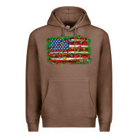 Chestnut Christmas american flag Premium Hoodie - NancyCooperArtShop