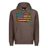 Coffee Christmas american flag Premium Hoodie - NancyCooperArtShop