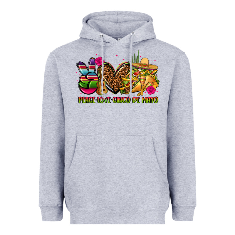 Peace Love Cinco De Mayo Heavyweight Hoodie by CTS Tumbler Store | Teevron