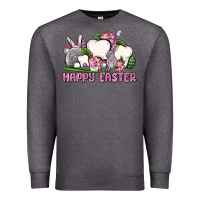 Charcoal Heather Happy Easter teeth Premium Sweatshirt - OliviaCreatesArt