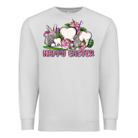 Dove Grey Happy Easter teeth Premium Sweatshirt - OliviaCreatesArt