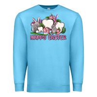 Ocean Blue Happy Easter teeth Premium Sweatshirt - OliviaCreatesArt