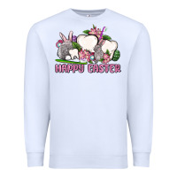 White Happy Easter teeth Premium Sweatshirt - OliviaCreatesArt
