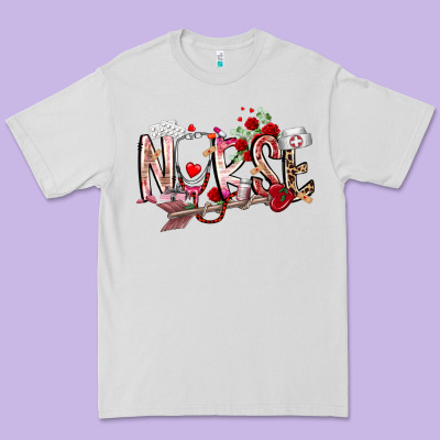 Nurse Valentines Day Premium Tee Designed By Racoondesign