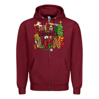 Burgundy santa's favorite lpn Zipper Hoodie - Zillion Design Studio