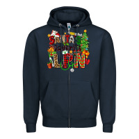 Navy santa's favorite lpn Zipper Hoodie - Zillion Design Studio