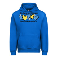Cobalt it's okay to be little extra down syndrome awarene Urban Hoodie - MaliasSmallBusiness