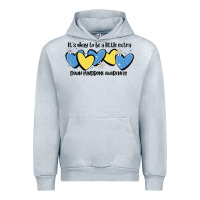 Heather Grey it's okay to be little extra down syndrome awarene Urban Hoodie - MaliasSmallBusiness