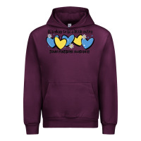 Mauve Wine it's okay to be little extra down syndrome awarene Urban Hoodie - MaliasSmallBusiness