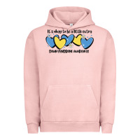 Pigment Salmon it's okay to be little extra down syndrome awarene Urban Hoodie - MaliasSmallBusiness