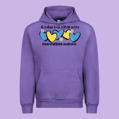 It's Okay To Be Little Extra Down Syndrome Awarene Urban Hoodie Designed By Maliassmallbusiness