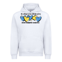 White it's okay to be little extra down syndrome awarene Urban Hoodie - MaliasSmallBusiness