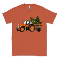 Copper Christmas Orange Farm Tractor Classic Tee - RanaPortraitStore