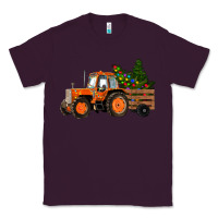 Plum Christmas Orange Farm Tractor Classic Tee - RanaPortraitStore
