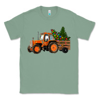 Sage Christmas Orange Farm Tractor Classic Tee - RanaPortraitStore