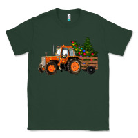 Sports Green Christmas Orange Farm Tractor Classic Tee - RanaPortraitStore