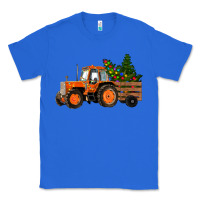 True Royal Christmas Orange Farm Tractor Classic Tee - RanaPortraitStore