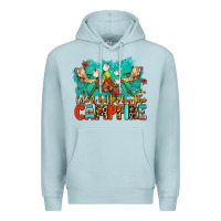 Blue Mist life is better by the campfire Premium Hoodie - AdoDesignShop