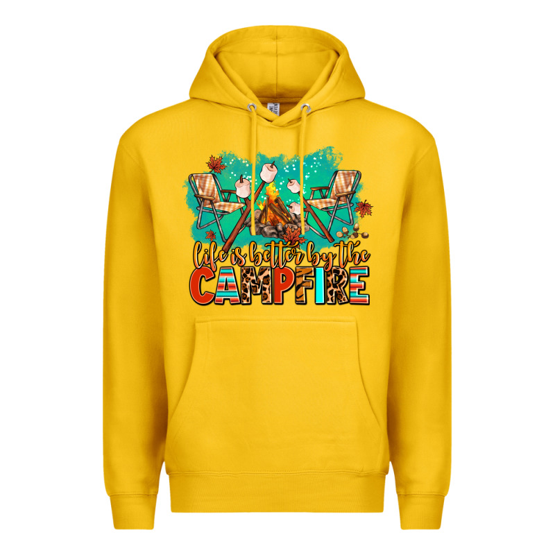 Life Is Better By The Campfire Premium Hoodie by AdoDesignShop | Teevron