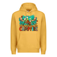 Mustard life is better by the campfire Premium Hoodie - AdoDesignShop