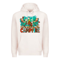 Pale Pink life is better by the campfire Premium Hoodie - AdoDesignShop
