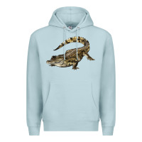 Blue Mist crocodile Premium Hoodie - LillyAllenDesigns