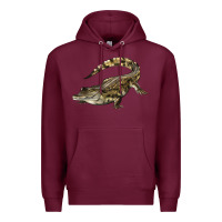 Burgundy crocodile Premium Hoodie - LillyAllenDesigns