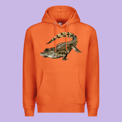 Crocodile Premium Hoodie Designed By Lillyallendesigns