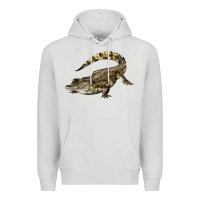 Dove Grey crocodile Premium Hoodie - LillyAllenDesigns