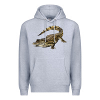 Heather Grey crocodile Premium Hoodie - LillyAllenDesigns