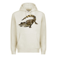 Oatmeal Heather crocodile Premium Hoodie - LillyAllenDesigns