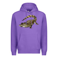 Purple crocodile Premium Hoodie - LillyAllenDesigns