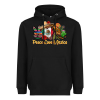 Black peace love mexico Heavyweight Hoodie - CTS Tumbler Store