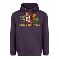 Plum peace love mexico Heavyweight Hoodie - CTS Tumbler Store