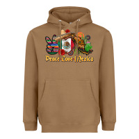 Toasted Coconut peace love mexico Heavyweight Hoodie - CTS Tumbler Store