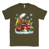 Army Green christmas polar express santa Classic Tee - Zillion Design Studio
