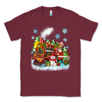 Burgundy christmas polar express santa Classic Tee - Zillion Design Studio