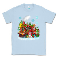 Dusty Blue christmas polar express santa Classic Tee - Zillion Design Studio